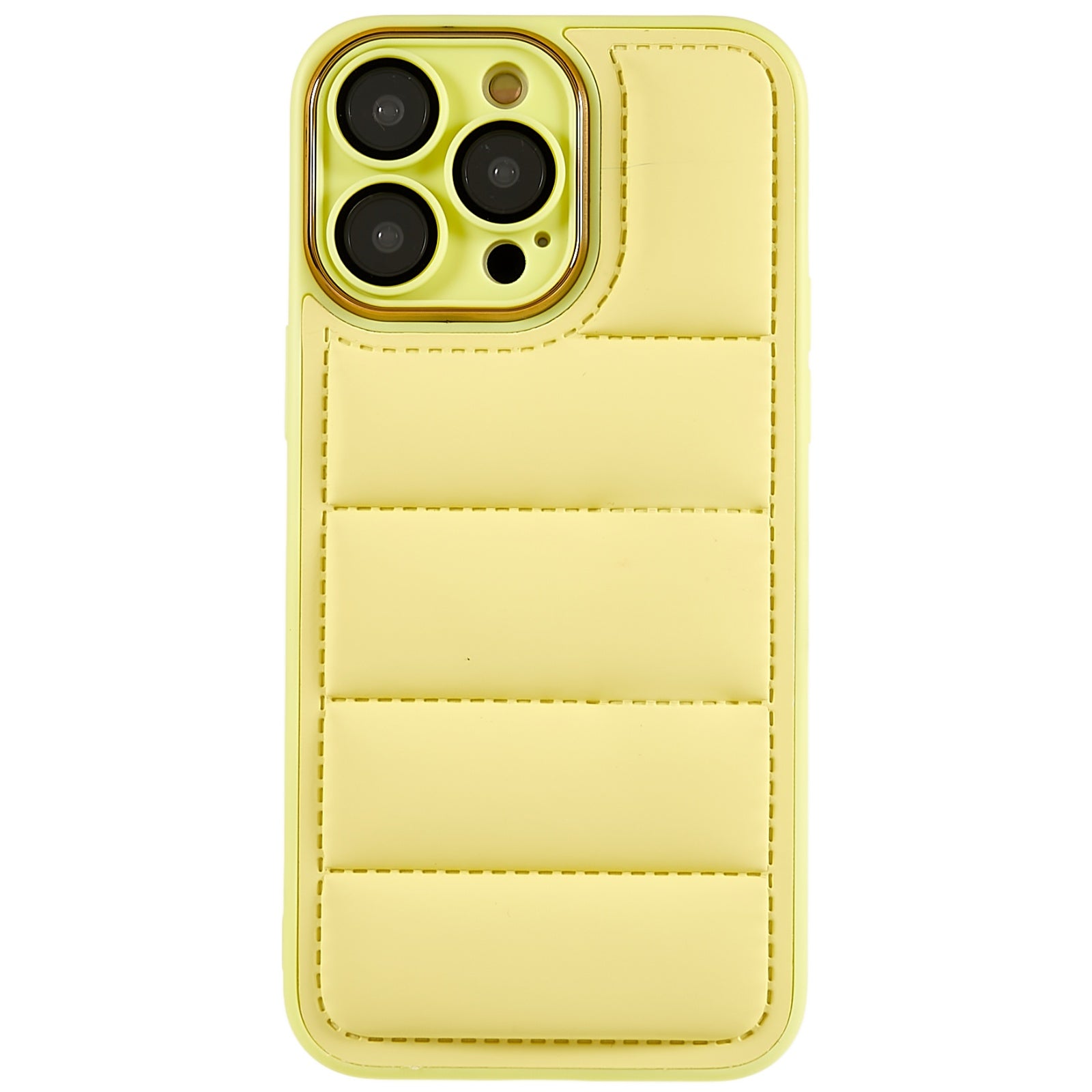 For iPhone 13 Pro Max 6.7 inch Electroplating Lens Frame TPU Case Down Jacket Design Phone Shell with Glass Lens Protector For iPhone 13 Pro Max 6.7 inch Electroplating Lens Frame TPU Case Down Jacket Design Phone Shell with Glass Lens Protector